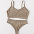 Women Buttery Soft Bra And Panties Set Push-Up Unlined Brassiere Breathable Ribbed Underwear Stretchy Crop Top Sexy Lingerie Set