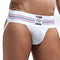 JOCKMAIL sexy Herren Unterwäsche Jockstrap Homme Herren Jockstrap Unterwäsche Herren String Jockstrap Gay Jockstrap Baumwolle Atmungsaktiv weiß