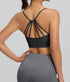 Six-string Cross Back Sport-BH für Damen – Sommer dünner Stil Spandex/Polyester UV-Schutz Geeignet für Yoga und Fitness
