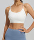 Six-string Cross Back Sport-BH für Damen – Sommer dünner Stil Spandex/Polyester UV-Schutz Geeignet für Yoga und Fitness