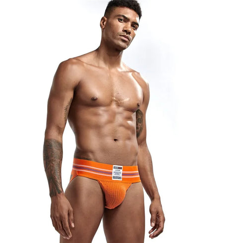 JOCKMAIL sexy Herren Unterwäsche Jockstrap Homme Herren Jockstrap Unterwäsche Herren String Jockstrap Gay Jockstrap Baumwolle Atmungsaktiv weiß