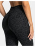 Teveo Eng anliegende, nahtlose Yoga-Leggings mit Leopardenmuster, hautfarbener hoher Elastizität, geeignet als Fitness-Laufhose