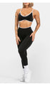 Teveo Eng anliegende, nahtlose Yoga-Leggings mit Leopardenmuster, hautfarbener hoher Elastizität, geeignet als Fitness-Laufhose