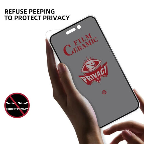 2PCS Privacy Ceramic Film For iPhone 17 16 15 14 11 13 12 Pro Max Air 16e 15 14 16 Plus XS Max XR X 7 8 SE 2020 Screen Protector