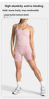 Quick drying seamless yoga shorts for women, high waisted, hip lifting, abdominal tightening, running and fitness pants
