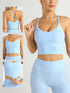 Einfarbiger Damen-Sport-BH mit nacktem Gefühl, sexy Kreuzrücken, Y-Form, Sport-BH, Fitness, Yoga, Joggen, Workout, Sport, Damen-Träger-BH