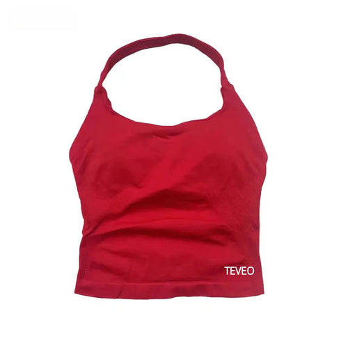 2025 TEVEO Nouveau Soutien-Gorge Elastique Haute Résistance Entièrement Licou Cou Nu Dos Nu Yoga Yoga Yoga