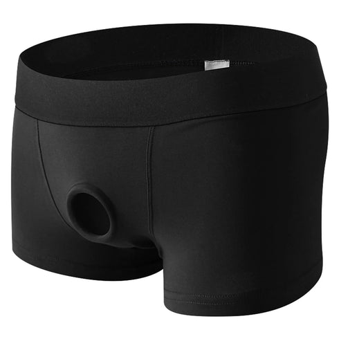 CLEVER-MENMODE Herrenunterhose mit offenem Penisbeutel, Loch, Boxershorts, Cockring, Slip, Baumwollunterwäsche, Boxershorts hombre