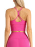 Einfarbiger Damen-Sport-BH mit nacktem Gefühl, sexy Kreuzrücken, Y-Form, Sport-BH, Fitness, Yoga, Joggen, Workout, Sport, Damen-Träger-BH