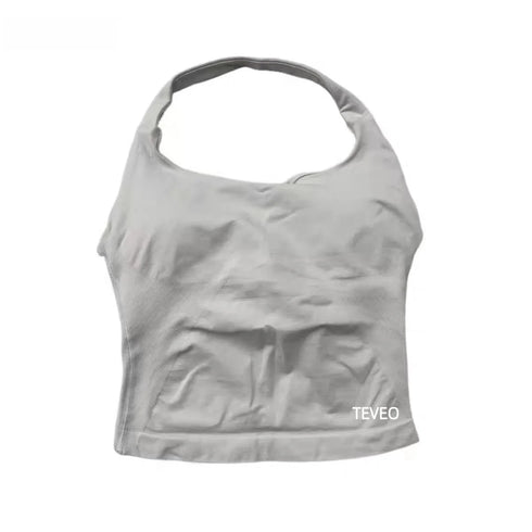 2025 TEVEO Nouveau Soutien-Gorge Elastique Haute Résistance Entièrement Licou Cou Nu Dos Nu Yoga Yoga Yoga