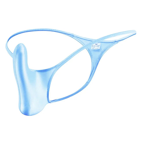 YAULAANG Sexy Herren Glanz Gay Unterwäsche Öliger G-String Tanga Glänzend niedrige Taille Hohe Elastizität Herren Dessous