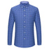 100% Cotton Oxford Men's Shirts Long Sleeves Plaid Soft Regular Fit Formal Dress Shirt Pocket Social Blouse Male Clothes S-7XL