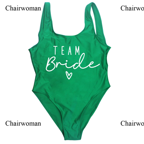 Hen Party Swimsuits One-Piece Team Bride Swimwear Bride To Be Woman Pink Swimwear Bachelorette Beatchwear Bathing Suits