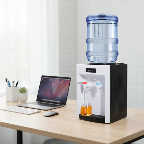 Electric Table Drinking Water Dispenser, Drinking Fountain, Office Cooler Home Hot/Cold Beverage Machine for 4.5-18.9L Buckets