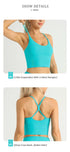 Einfarbiger Damen-Sport-BH mit nacktem Gefühl, sexy Kreuzrücken, Y-Form, Sport-BH, Fitness, Yoga, Joggen, Workout, Sport, Damen-Träger-BH