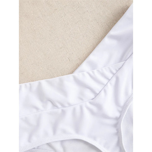 S - XL High Waist High Leg Cut Bikini Bottom Swim Brief Women Swimwear Female Bather Brazilian Tanga Panties Underwear K7095