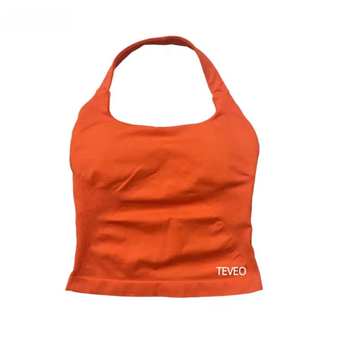 2025 TEVEO Nouveau Soutien-Gorge Elastique Haute Résistance Entièrement Licou Cou Nu Dos Nu Yoga Yoga Yoga