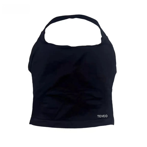 2025 TEVEO Nouveau Soutien-Gorge Elastique Haute Résistance Entièrement Licou Cou Nu Dos Nu Yoga Yoga Yoga