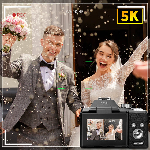 NBD 5K&64MP Digital Cameras For Photography, 16X Optical Zoom Camera With WiFi & App Control, Vlogging Camera With Auto Focus