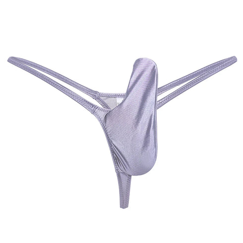 YAULAANG Sexy Herren Glanz Gay Unterwäsche Öliger G-String Tanga Glänzend niedrige Taille Hohe Elastizität Herren Dessous