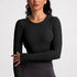 Cloud Hide Black Beauty Back Yoga Shirts Women Long Sleeve Blouse Plus Size Sports Gym Fitness Top Running T-Shirt Workout Shirt