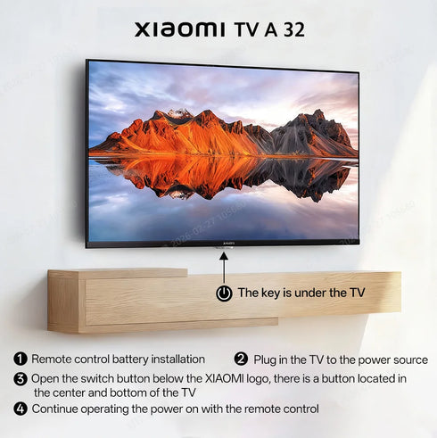 Xiaomi TV A 32, Kompakte Größe mit farbenfrohem Bildschirm, dynamischer Sound mit Dolby Audio™, DTS-X und DTS Virtual:X, hochwertiges Metall-Finish