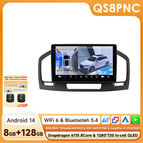 9 Zoll 7862 QLED-Bildschirm 2-Din Android Autoradio Multimedia Video-Player für Buick Regal 1 Opel Insignia GPS Navi Carplay 4G RDS BT