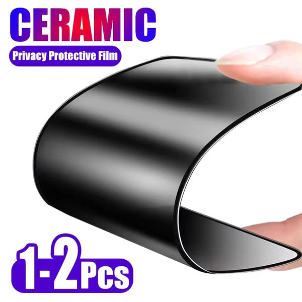 2PCS Privacy Ceramic Film For iPhone 17 16 15 14 11 13 12 Pro Max Air 16e 15 14 16 Plus XS Max XR X 7 8 SE 2020 Screen Protector