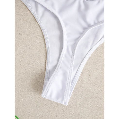S - XL High Waist High Leg Cut Bikini Bottom Swim Brief Women Swimwear Female Bather Brazilian Tanga Panties Underwear K7095