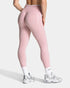 Teveo Eng anliegende, nahtlose Yoga-Leggings mit Leopardenmuster, hautfarbener hoher Elastizität, geeignet als Fitness-Laufhose