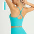 Einfarbiger Damen-Sport-BH mit nacktem Gefühl, sexy Kreuzrücken, Y-Form, Sport-BH, Fitness, Yoga, Joggen, Workout, Sport, Damen-Träger-BH