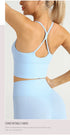 Einfarbiger Damen-Sport-BH mit nacktem Gefühl, sexy Kreuzrücken, Y-Form, Sport-BH, Fitness, Yoga, Joggen, Workout, Sport, Damen-Träger-BH