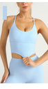 Einfarbiger Damen-Sport-BH mit nacktem Gefühl, sexy Kreuzrücken, Y-Form, Sport-BH, Fitness, Yoga, Joggen, Workout, Sport, Damen-Träger-BH
