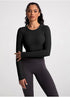 Cloud Hide Black Beauty Back Yoga Shirts Women Long Sleeve Blouse Plus Size Sports Gym Fitness Top Running T-Shirt Workout Shirt