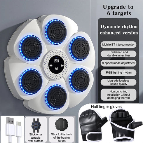 New Smart Music Boxing Machine Adult/Children Sports Fitness Boxing Trainer Home Exercise Response Training Boxing Wall Target