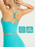 Einfarbiger Damen-Sport-BH mit nacktem Gefühl, sexy Kreuzrücken, Y-Form, Sport-BH, Fitness, Yoga, Joggen, Workout, Sport, Damen-Träger-BH