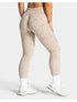 Teveo Eng anliegende, nahtlose Yoga-Leggings mit Leopardenmuster, hautfarbener hoher Elastizität, geeignet als Fitness-Laufhose