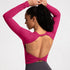 Cloud Hide Black Beauty Back Yoga Shirts Women Long Sleeve Blouse Plus Size Sports Gym Fitness Top Running T-Shirt Workout Shirt