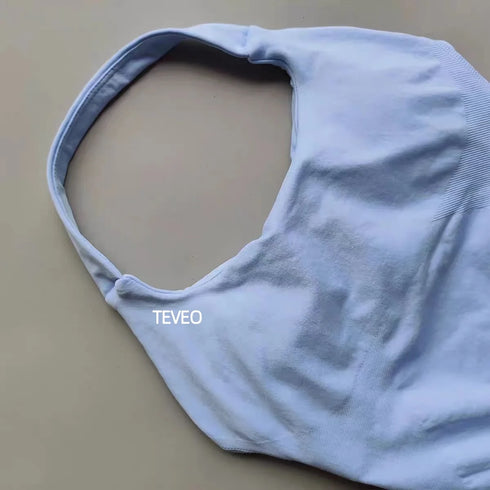 2025 TEVEO Nouveau Soutien-Gorge Elastique Haute Résistance Entièrement Licou Cou Nu Dos Nu Yoga Yoga Yoga