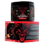 Pre-Workout Powerful 300g - Veganes Nahrungsergänzungsmittel mit L-Citrullin, Beta-Alanin, Koffein, Taurin, AstraGin, Panax Notoginseng, Vitastrong (24 Portionen, Orange Geschmack) - Hergestellt in Italien, Pre-Workout Nahrungsergänzungsmittel Pulver
