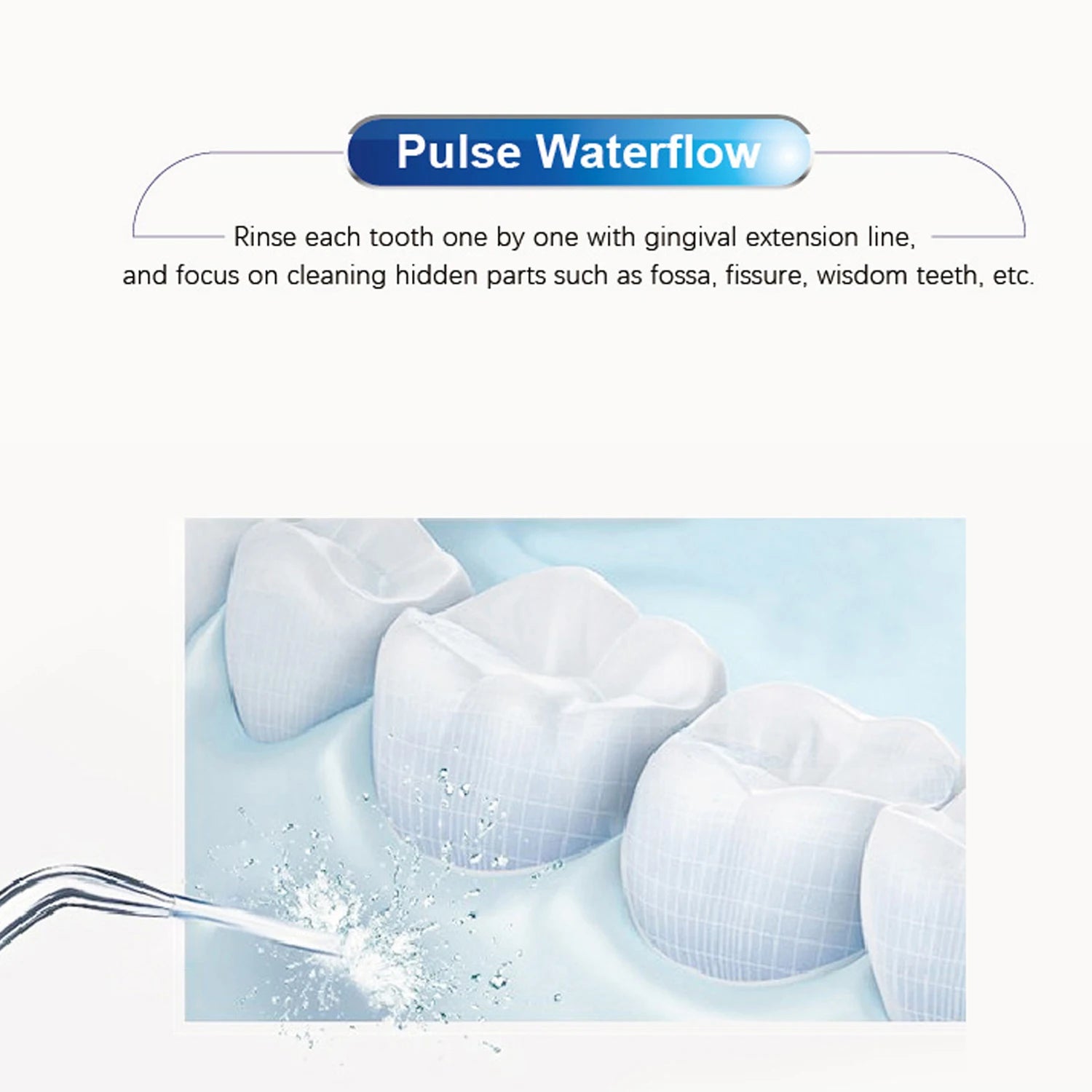 800ML Capacity Electric Water Flosser Oral Irrigator for Teeth Cleaning Water Dental Flosser Teeth with Interchangeable Nozzles