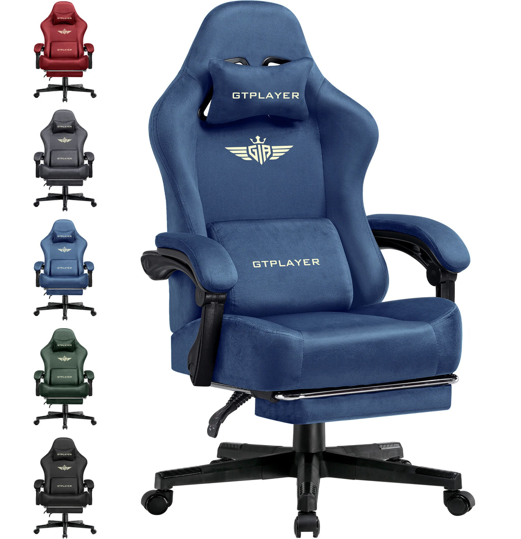 GTPLAYER Gaming-Stuhl Atmungsaktiver Bürostuhl Bürostuhl Ergonomisch Hochwertiger Stoff Ergonomischer PC-Stuhl
