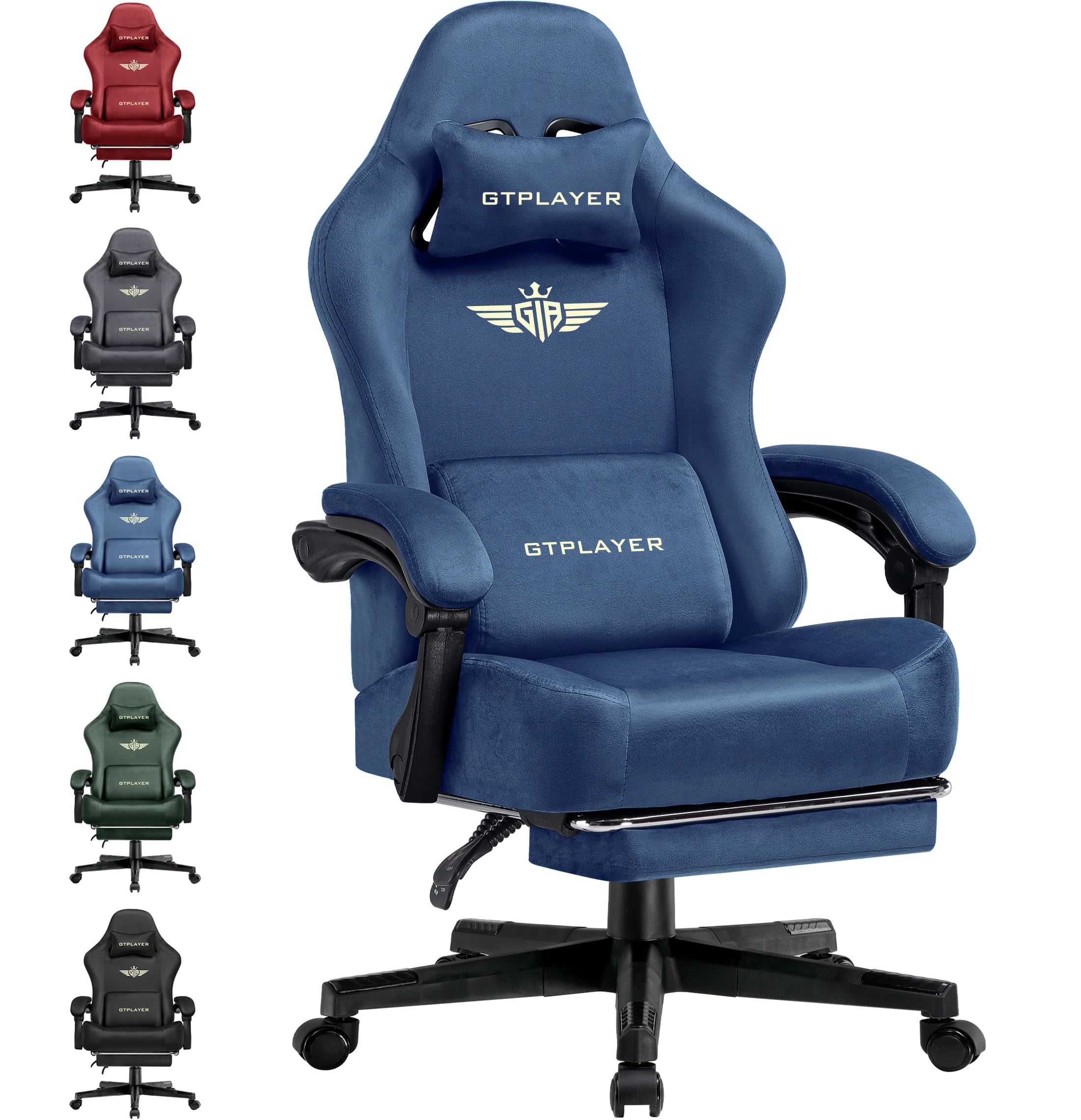 GTPLAYER Gaming-Stuhl Atmungsaktiver Bürostuhl Bürostuhl Ergonomisch Hochwertiger Stoff Ergonomischer PC-Stuhl