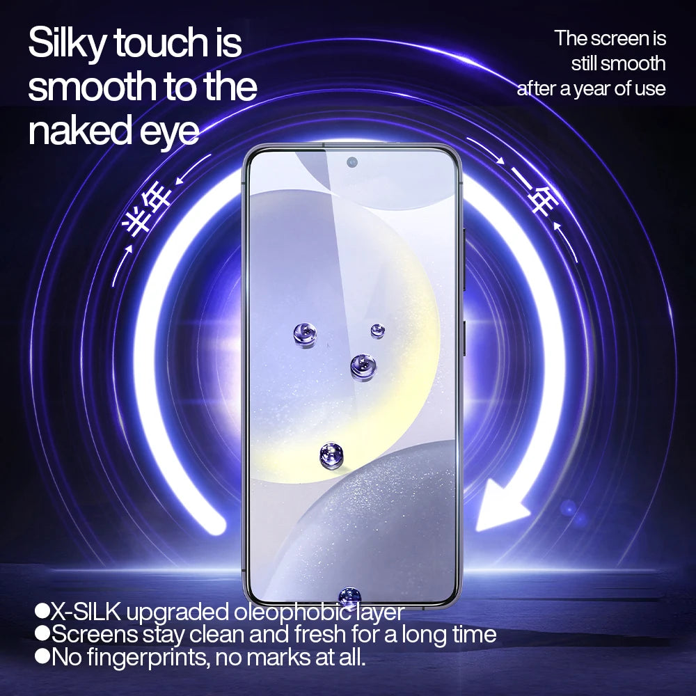SmartDevil Staubfreie Displayschutzfolie aus gehärtetem Glas für Samsung S26 Ultra HD, klare Displayschutzfolie für Samsung S25 S24, Anti-Fingerabdruck