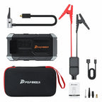 POPDEER PD-JA3 5000A 4-in-1 Starthilfe, 150PSI Luftkompressor, 12V QC 3.0 Powerbank mit LCD-Display, 10L Benzin/8L Diesel