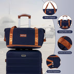 Premium 5-teiliges Hartschalen-Gepäckset, multi-Größen 20/24/28 Zoll Reise-Trolley-Koffer, leichtgängige 360°-Rollen mit TSA-Sicherheitsschloss, komplettes Reise-Set mit Handtasche & Kosmetiktasche
