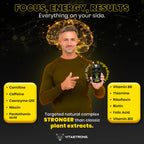 Vitastrong Brain Booster, leistungsstarkes Nootropikum mit Pantothensäure für mentale Leistungsfähigkeit, Koffein-Komplex-Ergänzung, Biotin, Carnitin, Coenzym Q10, Vitamin B6, Vitamin B12 und Folsäure