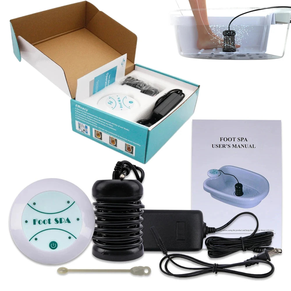 Ionen-Fußbad-Detox-Maschine für Fußbad-Ionen-Entgifter, Massagegerät, Entspannungs-Pediküre, Fußbad-Massagetherapie-Arrays Aqua Hauptbild
