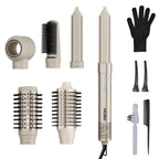 6-in-1 Multi-Hair Styler, Hot Air Brush, 110000 RPM Quick Dry & Styler With Negative Ion, Hair Dryer With 3 Temperature,