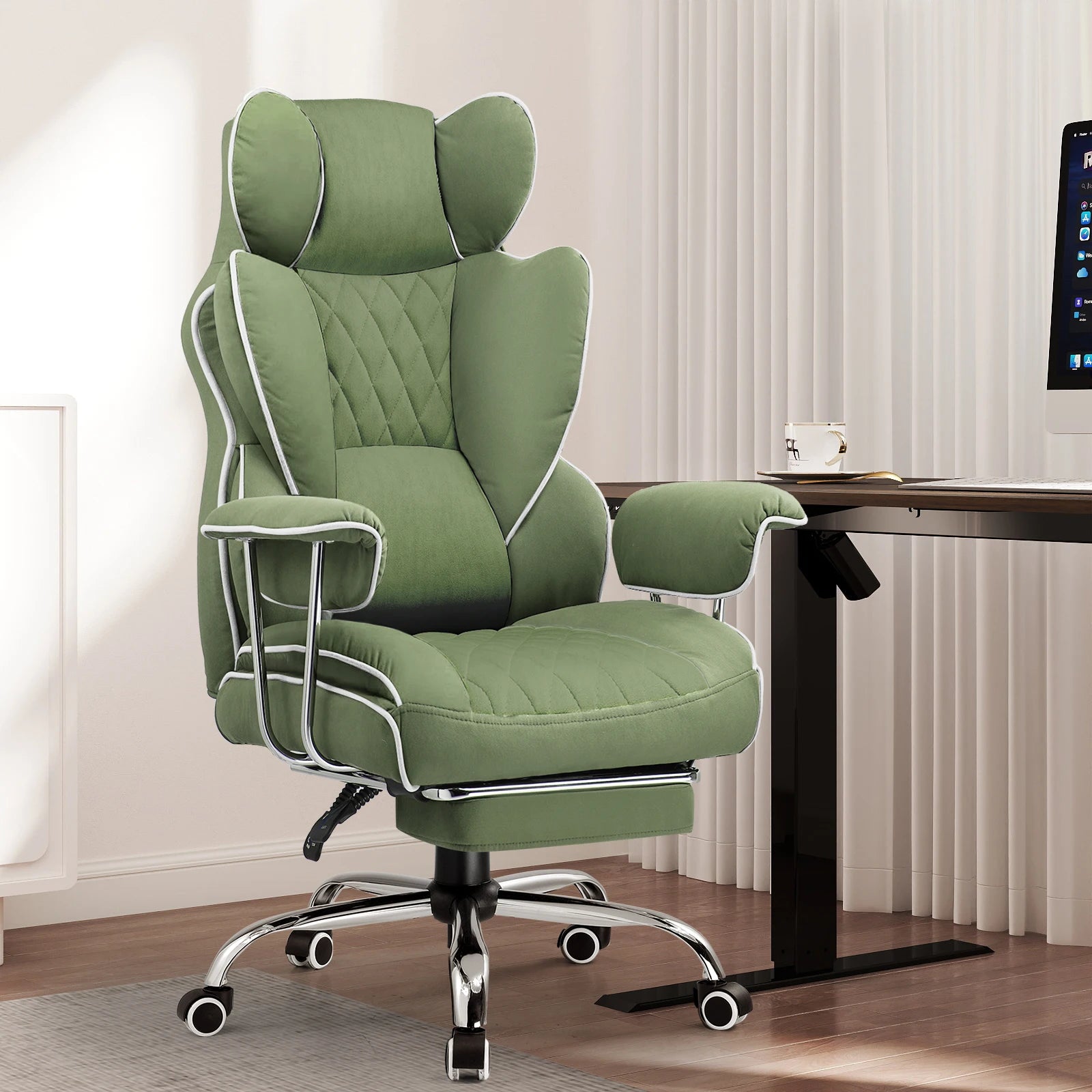 GTPLAYER Gaming Stuhl Bürostuhl mit Taschenfederkern-Lordosenstütze, ergonomischer und bequemer breiter Bürostuhl